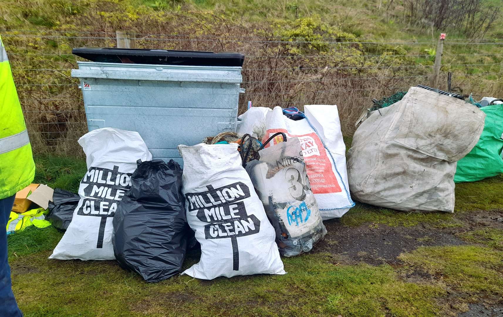 More of the bags sit ready to be picked up. There were 115 bags picked up in total. Picture: Caithness Beach Cleans