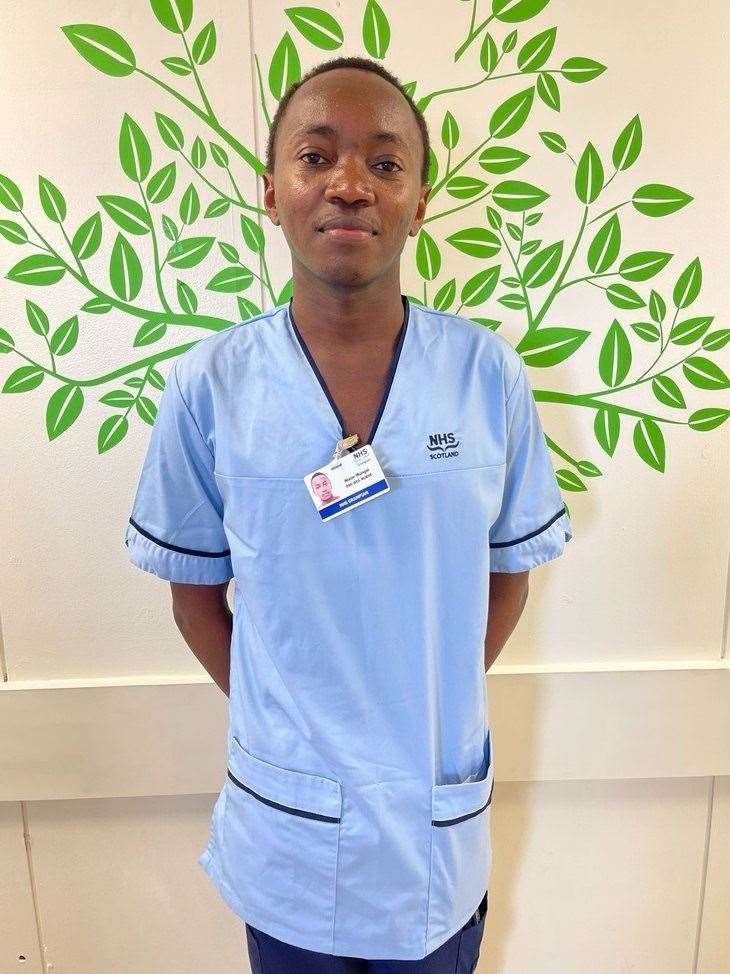 Nixon Mwaura Mungai, from Thika in Kenya, is working at the Town and County Hospital in Wick.