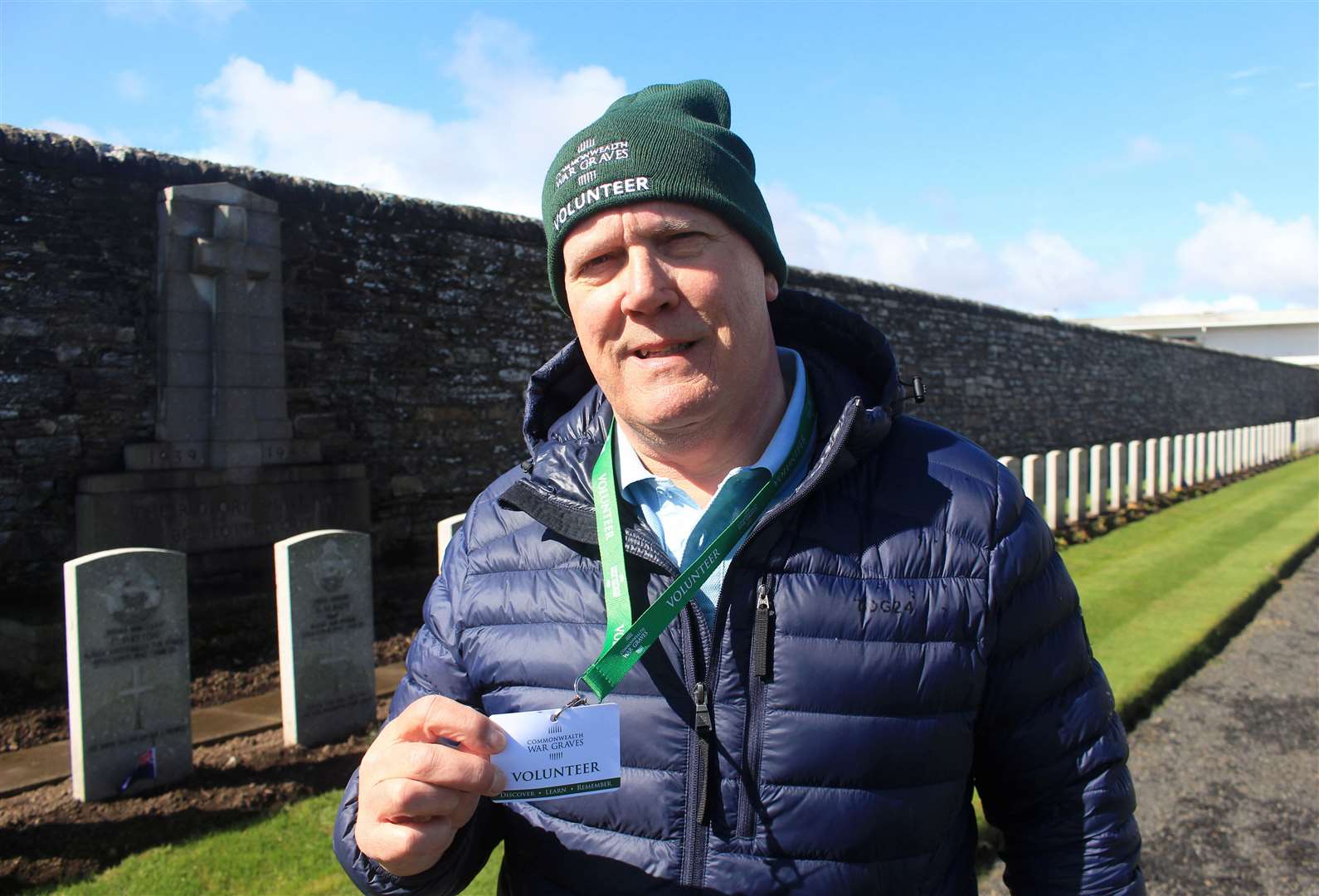 William Sutherland is a volunteer with the Eyes On, Hands On project run by the Commonwealth War Graves Commission to ensure graves are clean and well-tended. Picture: Alan Hendry