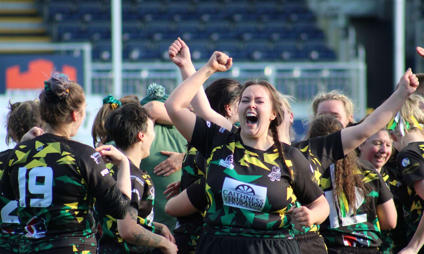 Beth Douglas shows her sheer delight as the Krakens celebrate their National Plate success. Picture: Anja Johnston
