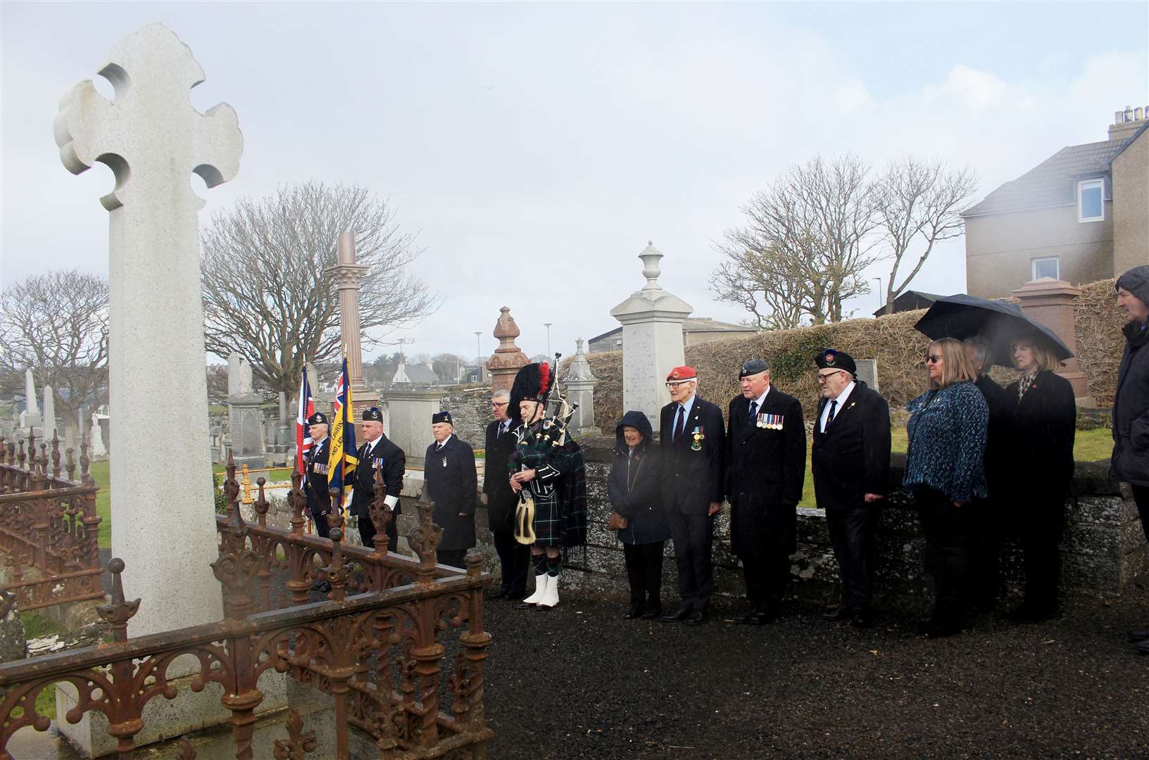 A short service took place at the grave of General Sir Henry Horne of Stirkoke. Picture: Alan Hendry