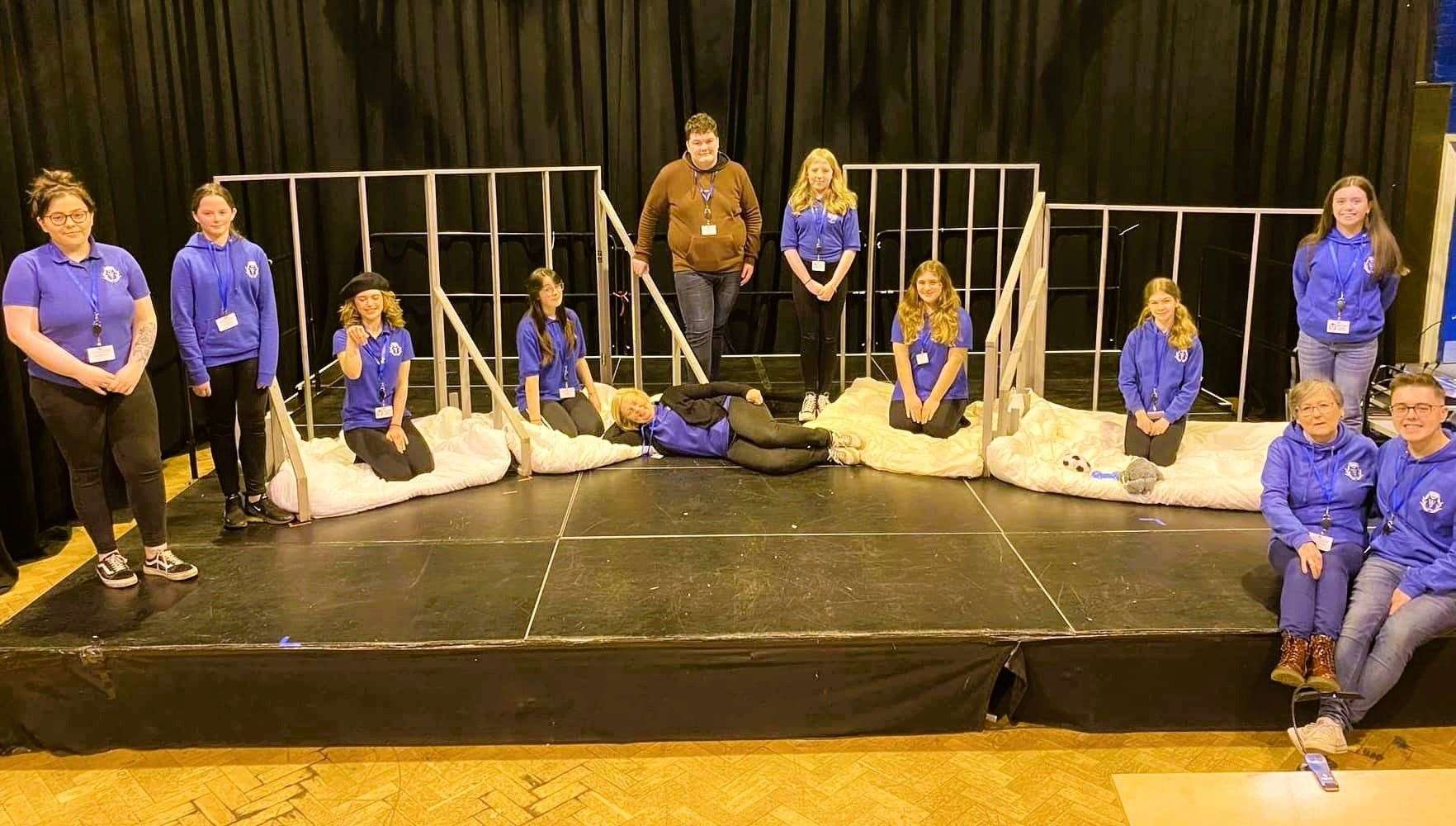 The Wick Players cast and some of the stage crew at the Highland Divisional Open Final in Inverness in March. Picture supplied