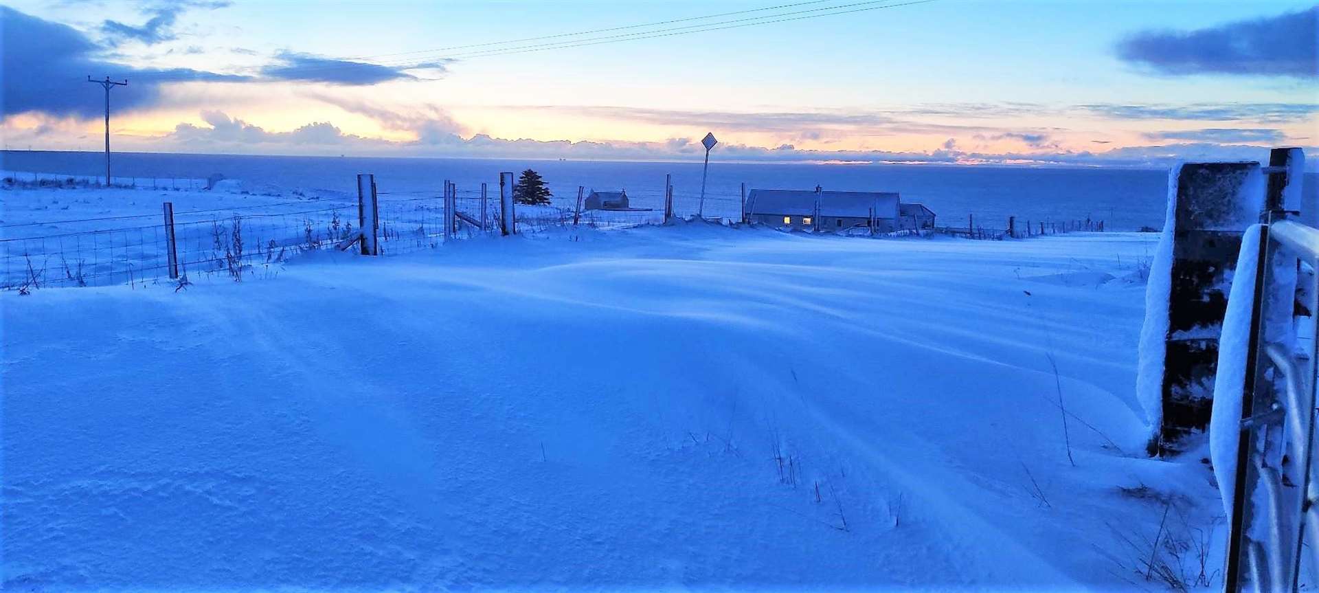 The Guidebest road was filled with snow and impassable for many residents. Picture: Tanya Fryer