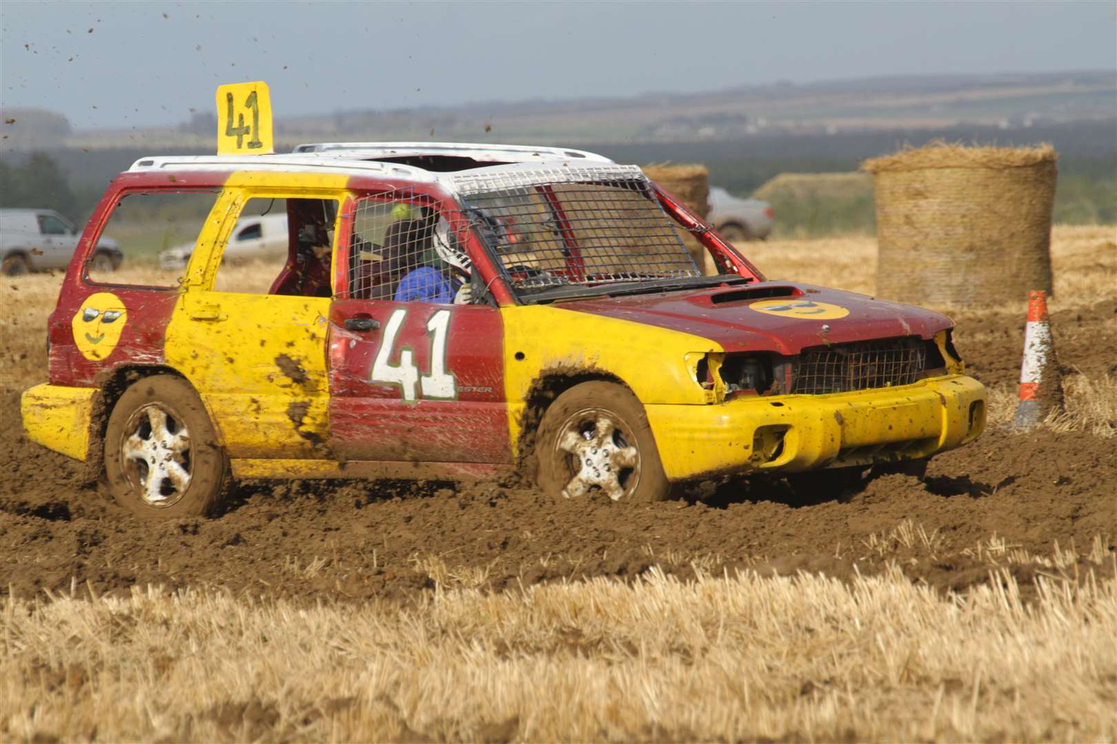 Frances Sutherland of Lybster moves up a gear to take the ladies' shield in her Subaru. Picture: Willie Mackay