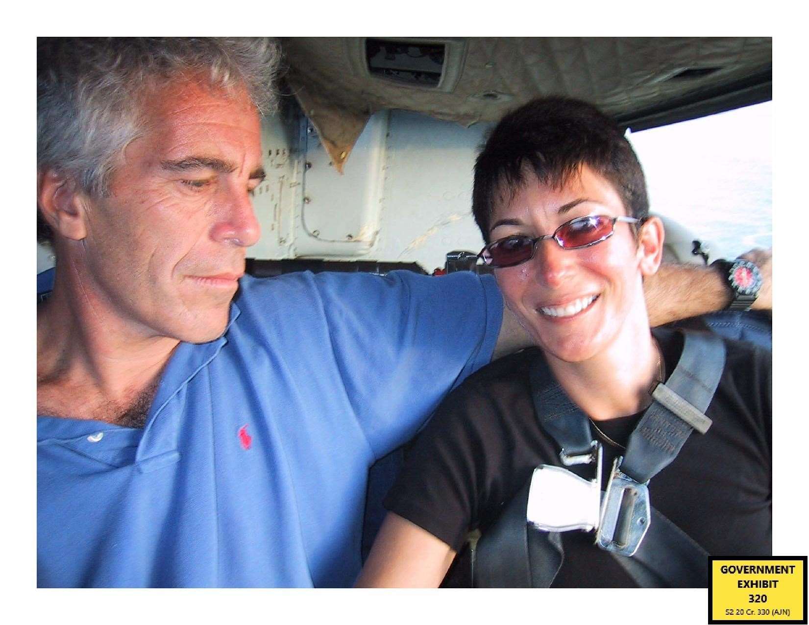 Ghislaine Maxwell with Jeffrey Epstein in a picture shown to the court during the sex-trafficking trial of Maxwell (US Department of Justice/{PA)