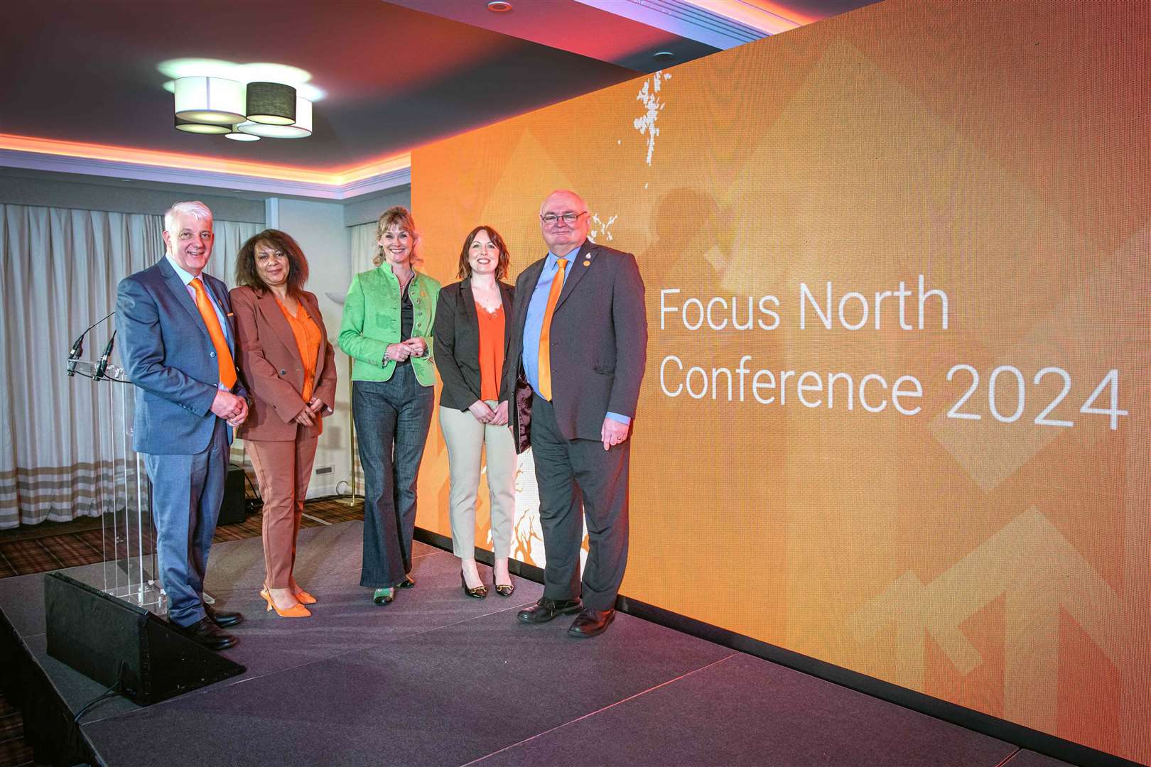 Focus North programme team with host Nicky Marr. From left, Peter Faccenda, Catherine Souter, Nicky Marr, Nicola More and Simon Middlemas. Picture: Focus North
