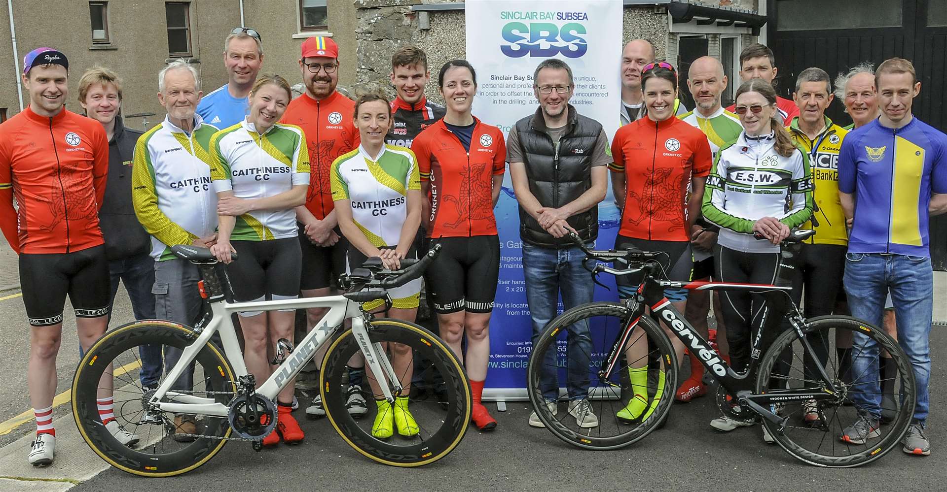 Competitors in the Caithness Festival of Cycling in 2019, promoted by Caithness Cycling Club and supported by Sinclair Bay Subsea.