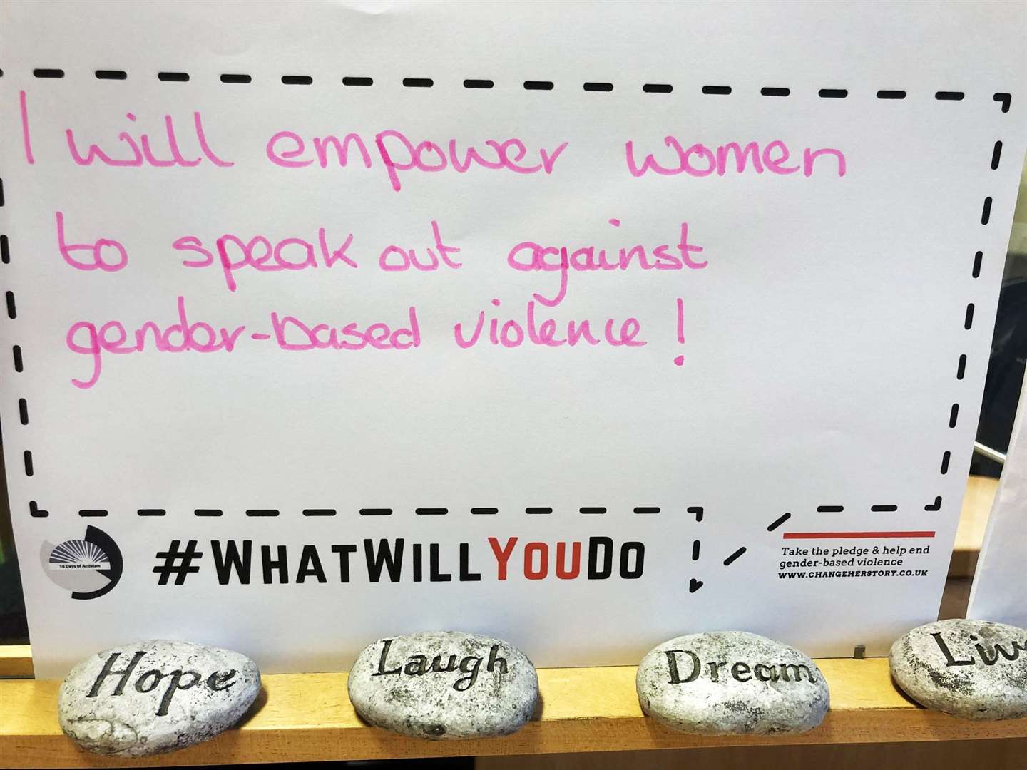 A powerful pledge as part of the 16 Days of Activism against Gender-based Violence.