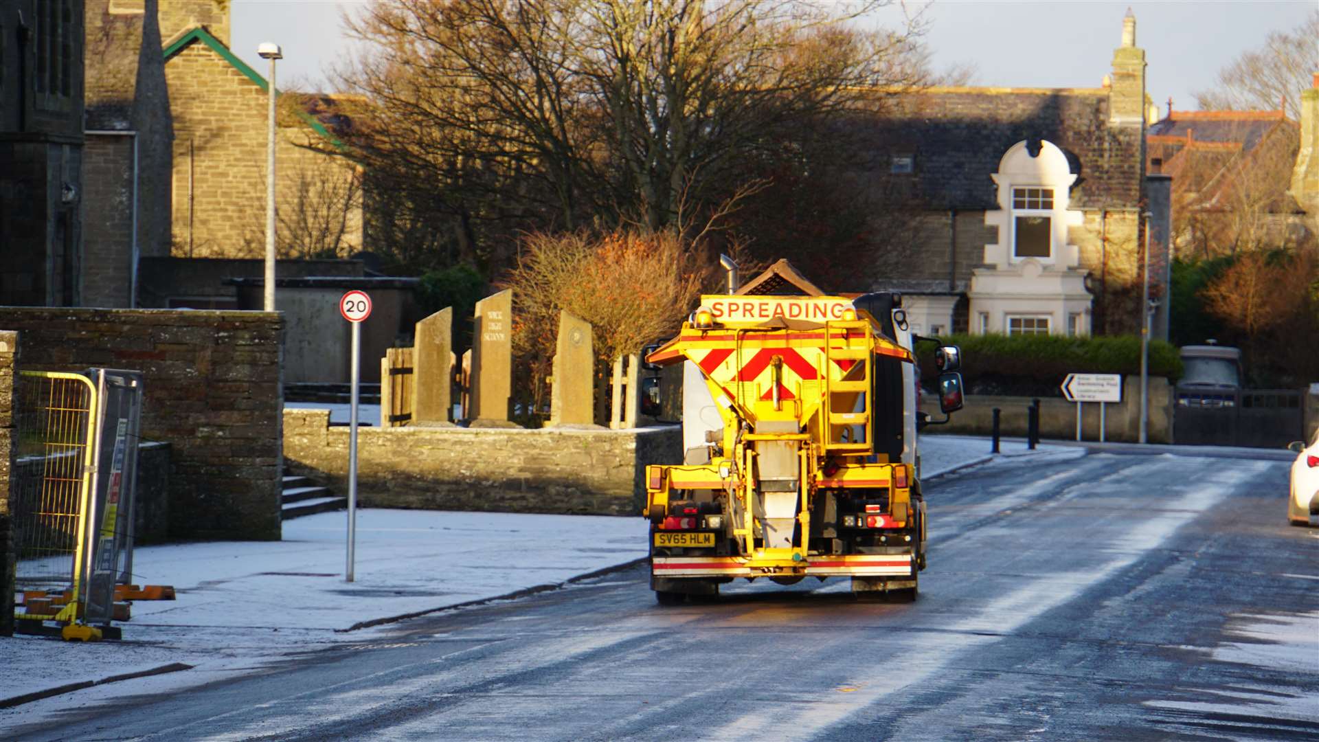 Roads being gritted in Wick. Picture: DGS