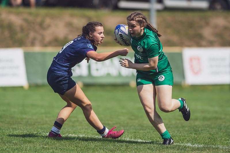 Morven Thomson in action for Scotland in Prague. Picture: Rugby Europe