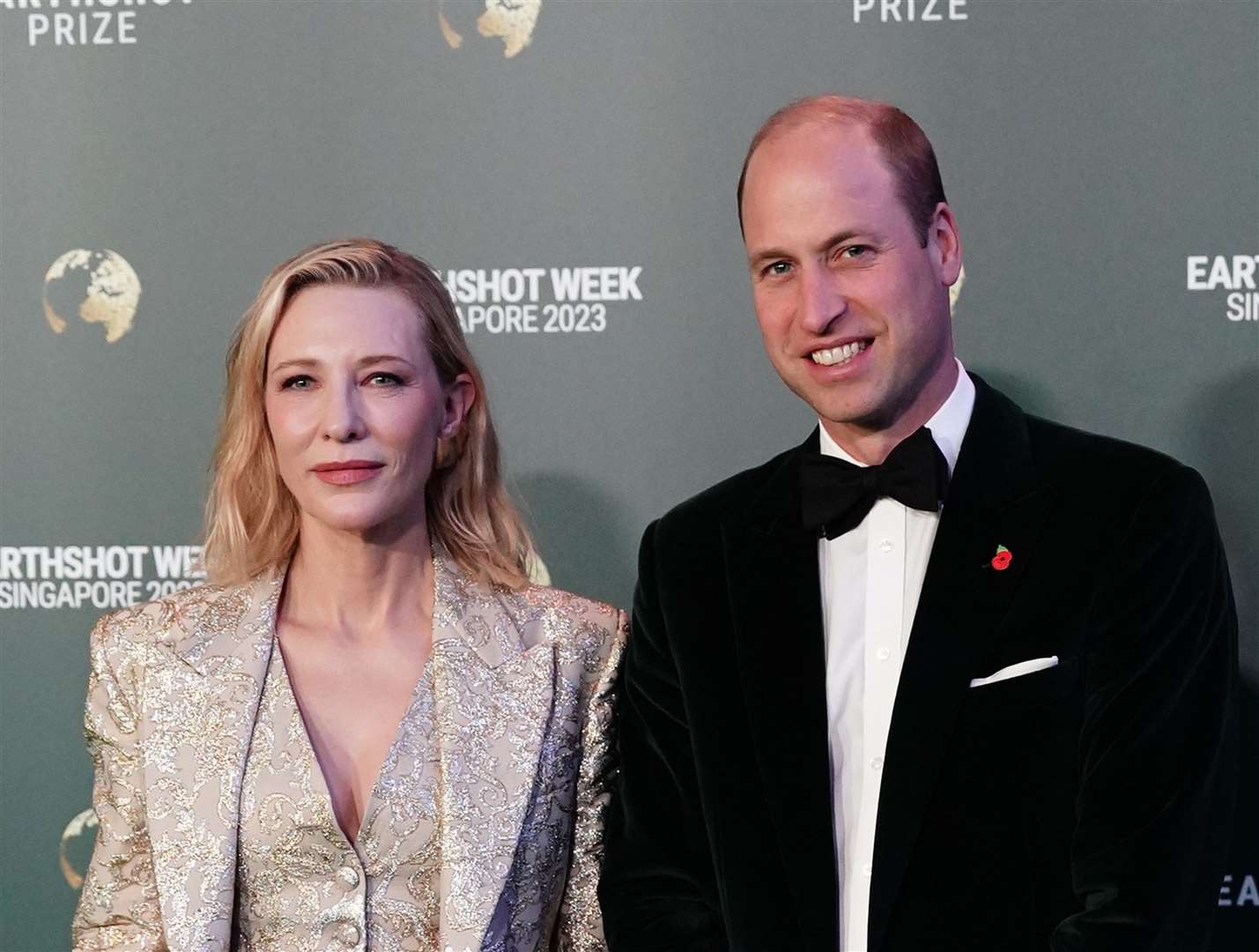 Cate Blanchett with the Prince of Wales in Singapore for the 2023 Earthshot Prize ceremony (Jordan Pettitt/PA)