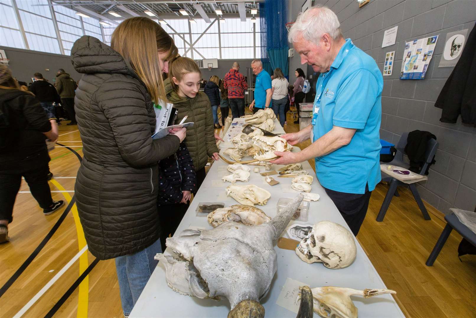 Donald Mitchell the High Life Highland countryside ranger from Durness on the natural history stand. Photo: Robert MacDonald/Northern Studios