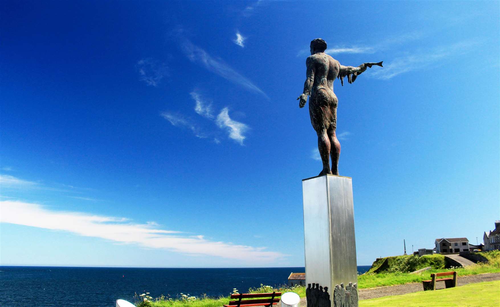 The Seafarers Memorial at Wick's Braehead was created by sculptor Alan Beattie Herriot. Picture: Alan Hendry