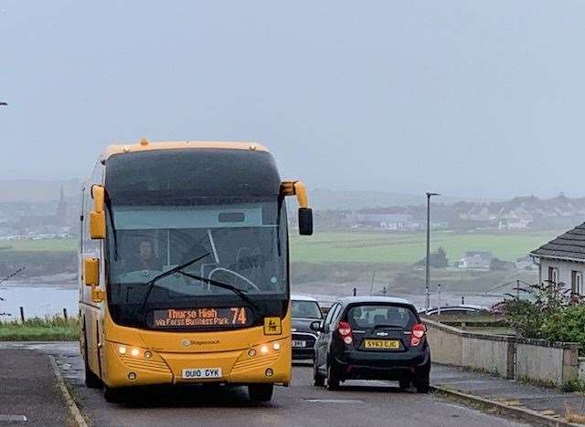 The Scabster to Thurso HIgh School bus service was re-instated this week