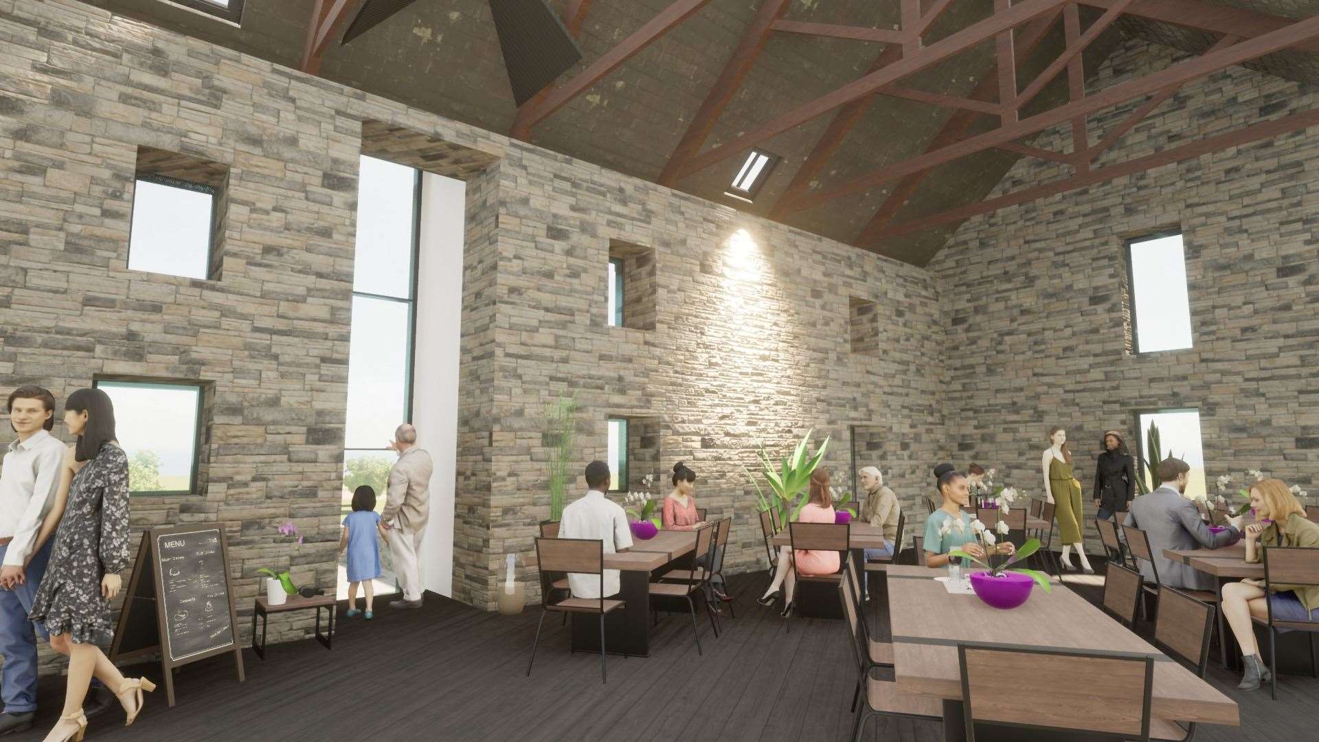 A café and visitor centre is to be included in the refurbishment of the historic mill.