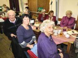 Iain and Catherine, pictured with sprightly local nonagenarian Johan Gunn, at a ceilidh held at Skerray in April.