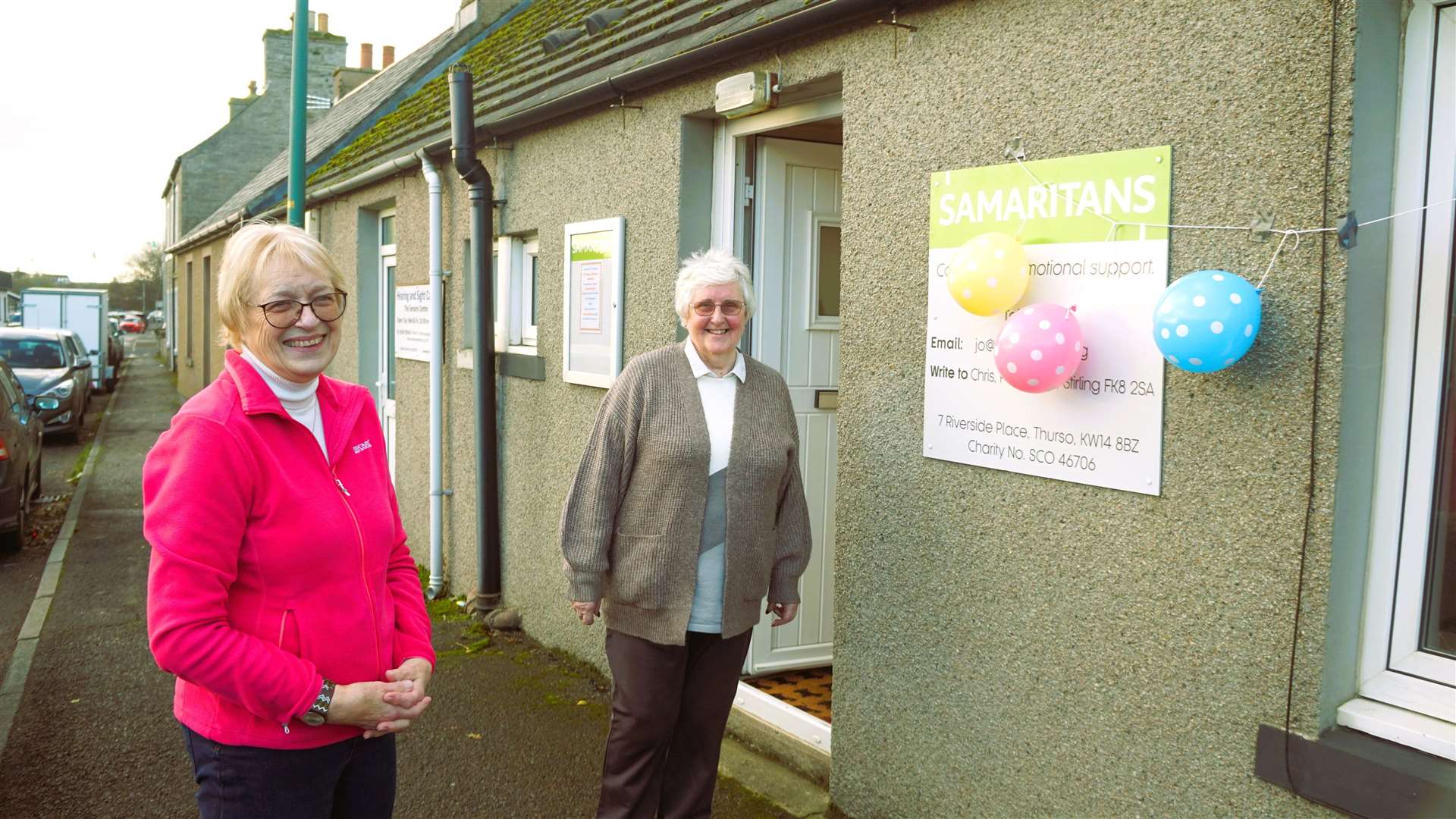 The Samaritans branch in Thurso had a special open day on Saturday morning. Barbara Bethell (left) is the incoming director of Thurso's Samaritans branch and Catherine Simpson who is current director. Picture: DGS