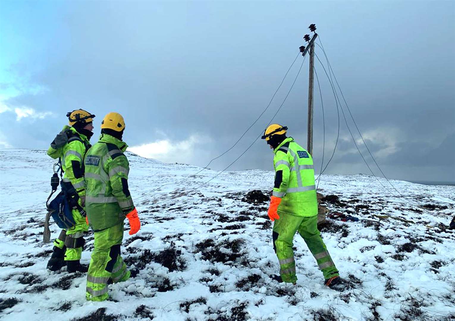 Engineers have been working to reconnect properties in Shetland (SSEN Distribution/PA)