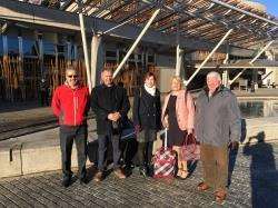 Chat representatives Iain Baikie, Ron Gunn, Nicola Sinclair, Maria Aitken and Bill Fernie arrive at Holyrood to see health minister Shona Robison.