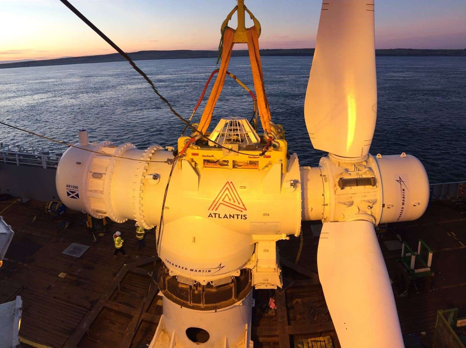 The turbine installed off the coast of China is based on this Atlantis device, in operation in the Pentland Firth.