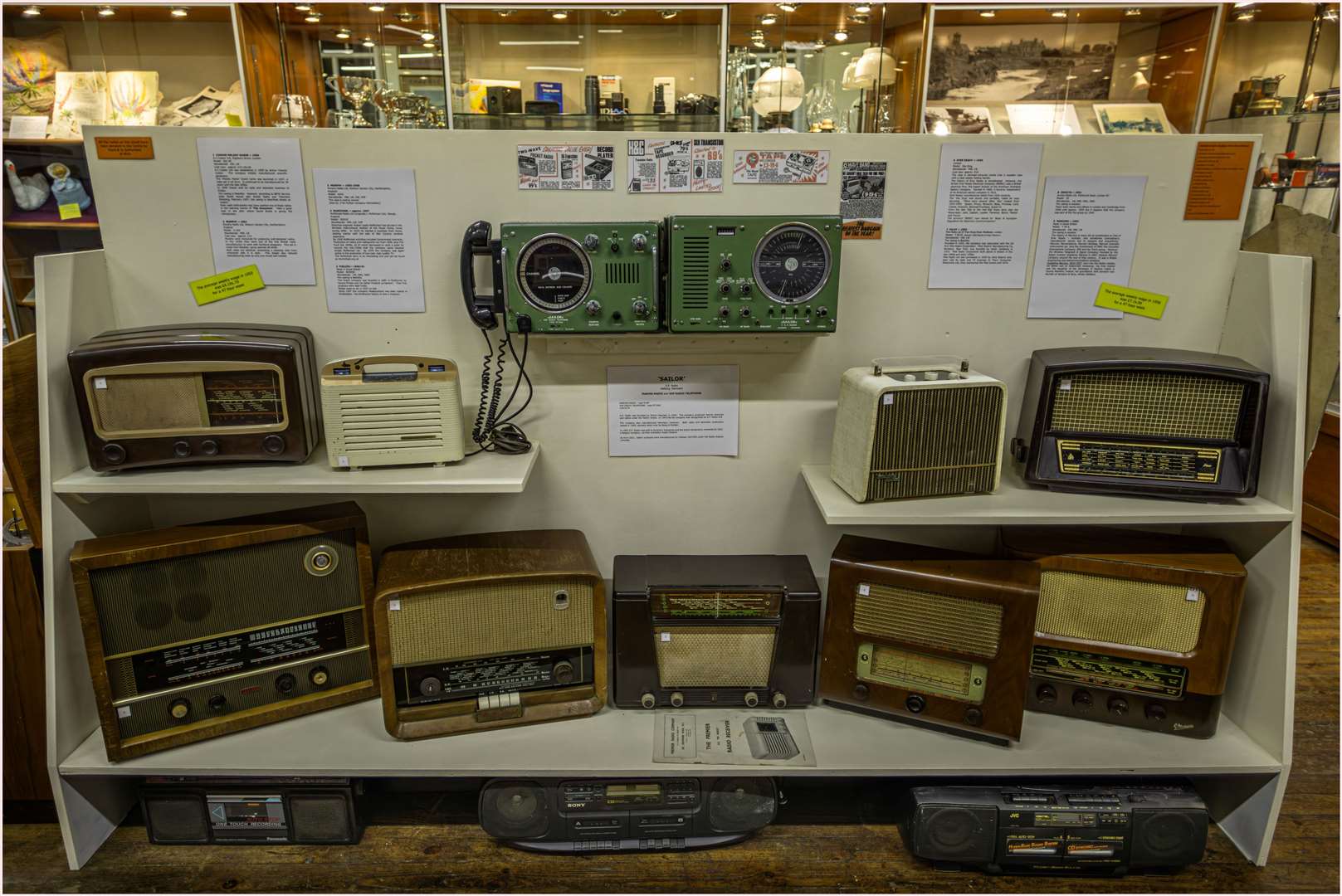 Neil Holden turned his attention to old radios at the heritage centre.