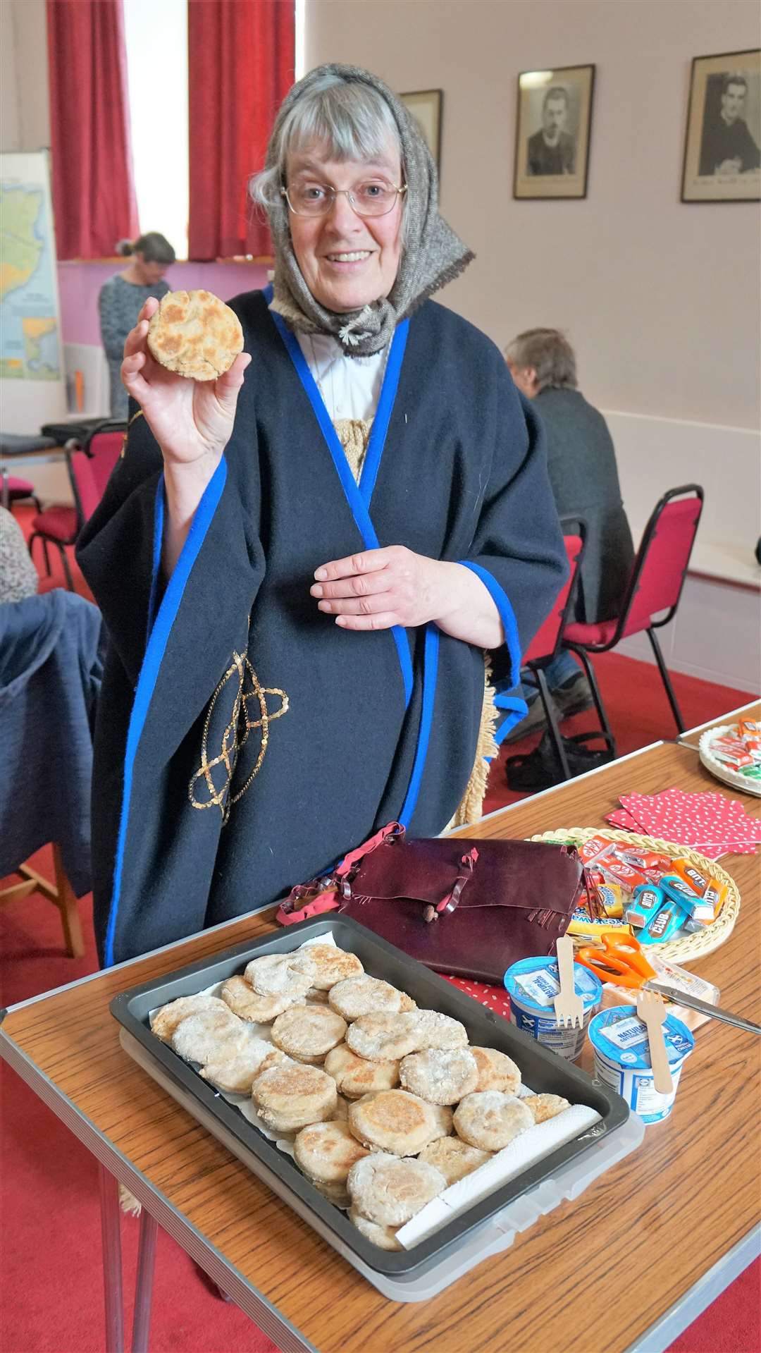 Jane had made beremeal bannocks and provided other snacks for the award ceremony at St Fergus Church in Wick. Picture: DGS