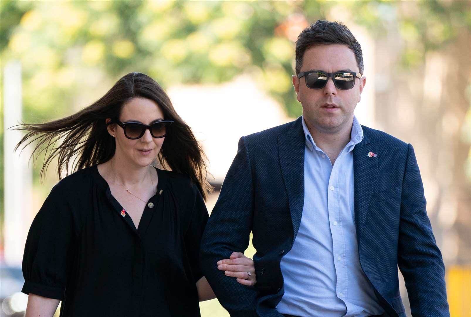 Chris and Rachael Thorold, parents of baby Louis, arrive at Cambridge Crown Court (Joe Giddens/PA)