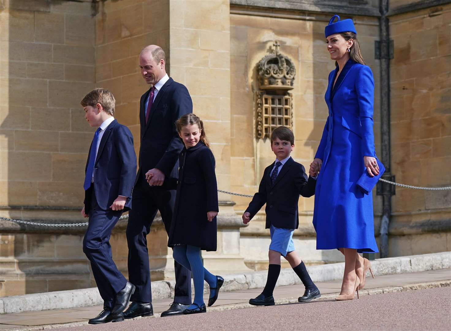 The Prince and Princess of Wales attended with Prince George, Princess Charlotte and Prince Louis (Yui Mok/PA)