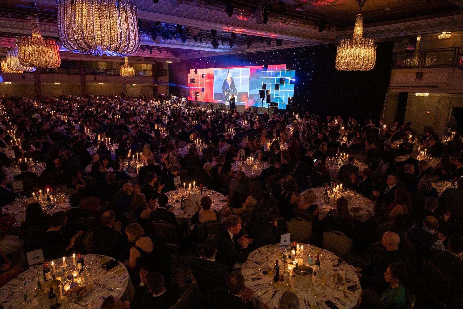 Founder Francesca James speakoing at the 2021 Great British Entrepreneur Awards.