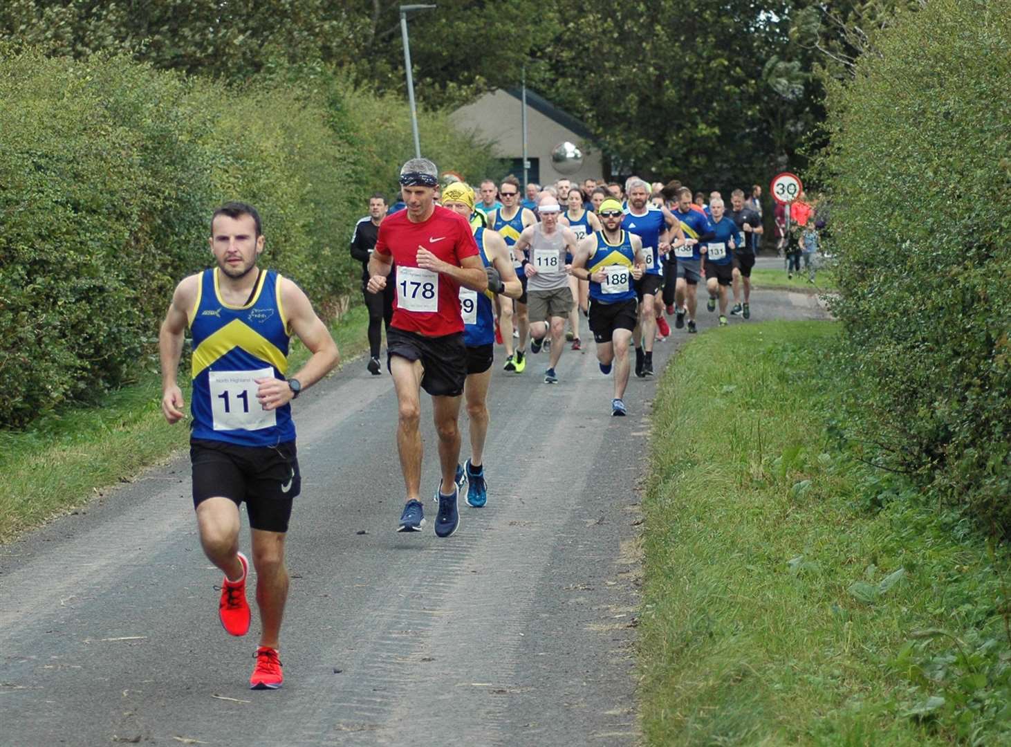Greg Shearer led from the start in the North Highland Harriers' Caithness Half Marathon.
