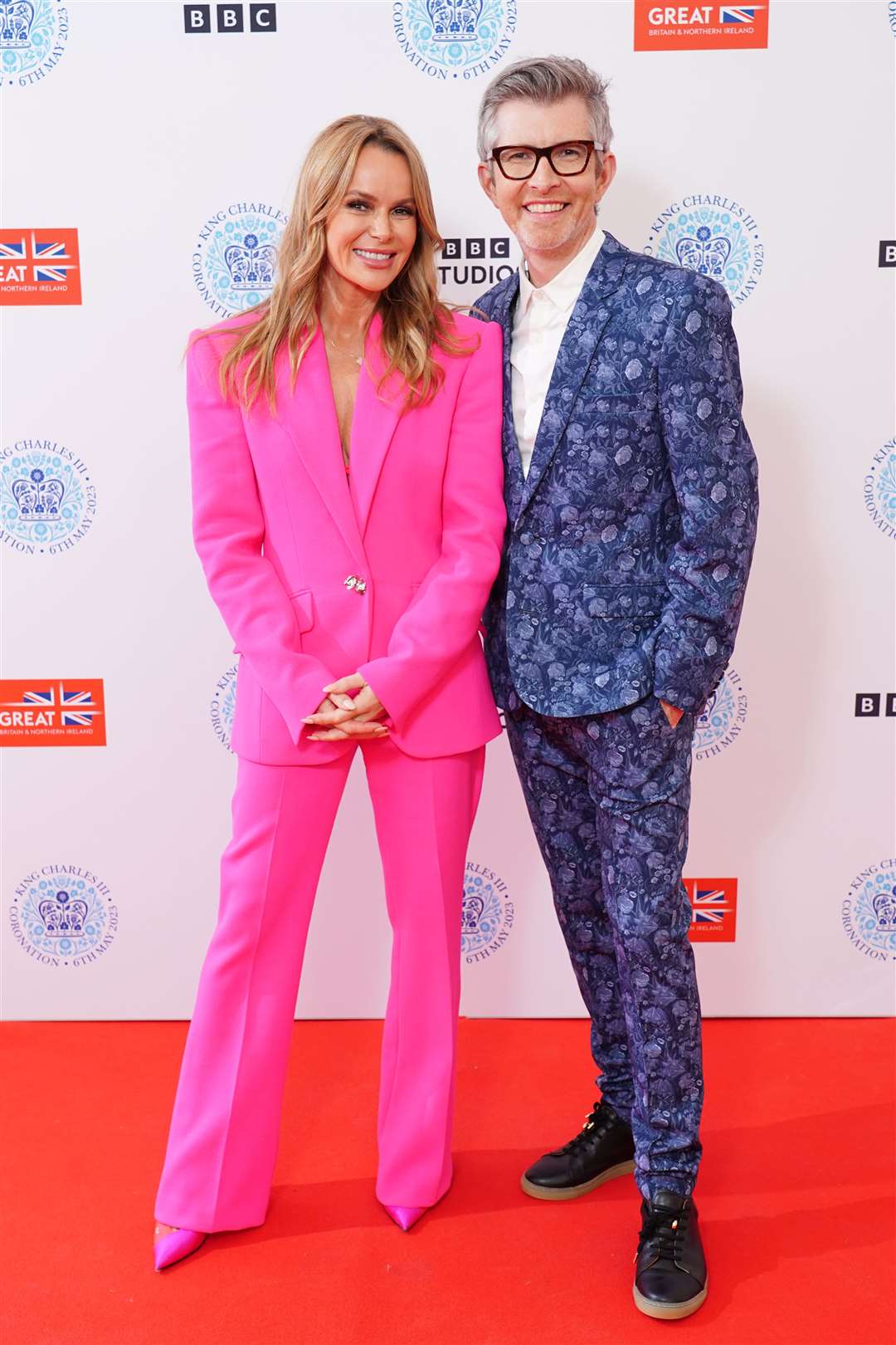 Amanda Holden and Gareth Malone backstage at the Coronation Concert(Ian West/PA)