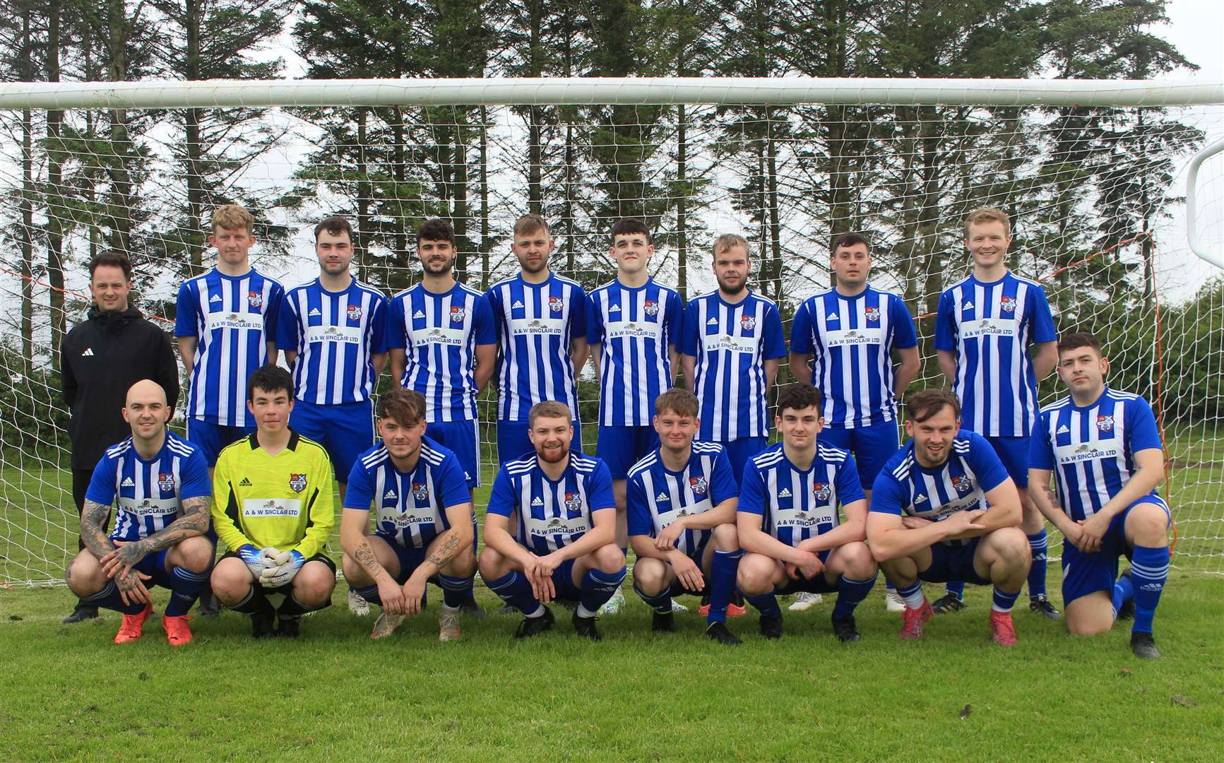 The Watten squad ahead of their David Allan Shield first-round match at home to Thurso Swifts. Picture: Alan Hendry