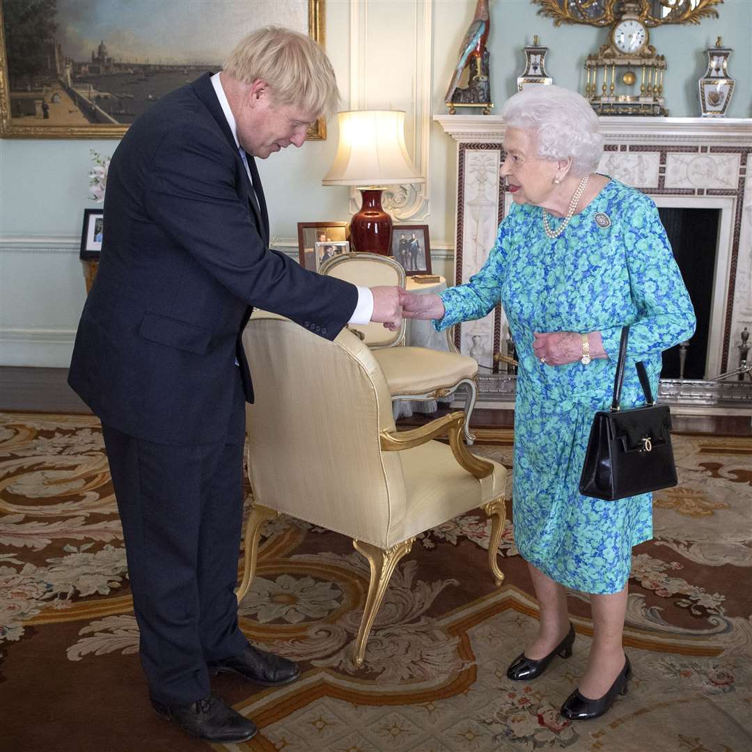 The Queen and Boris Johnson in 2019 (Victoria Jones/PA)