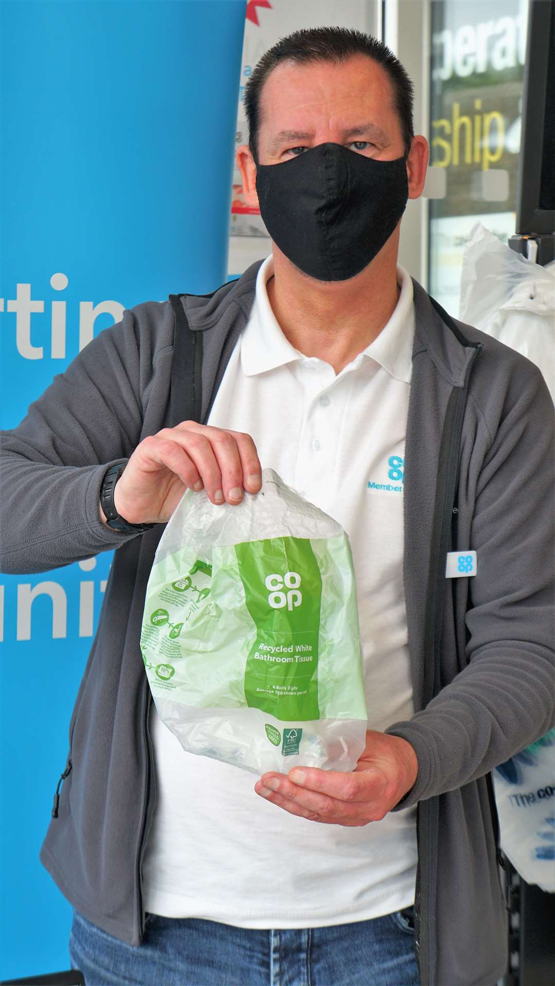 Jamie shows a typical soft plastic bag that can be deposited at its stores for recycling. Councils currently do not recycle such items.
