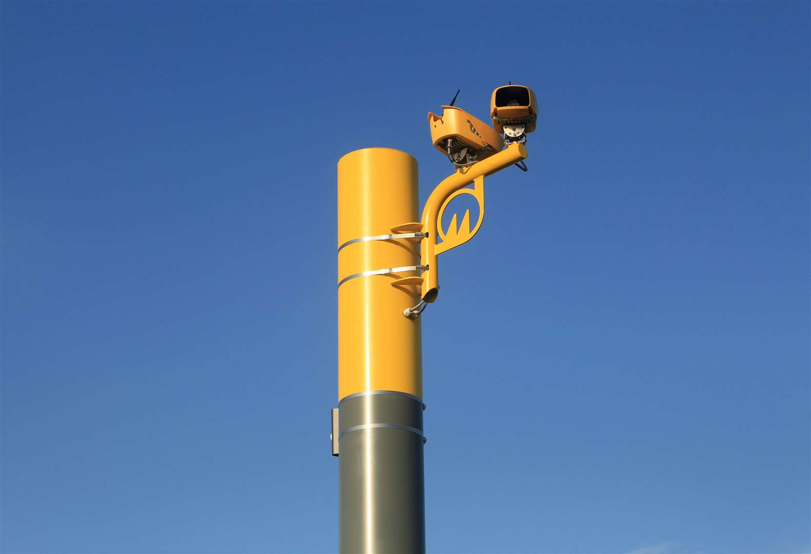 One of the speed cameras that were put in place on the A836. Picture: Alan Hendry