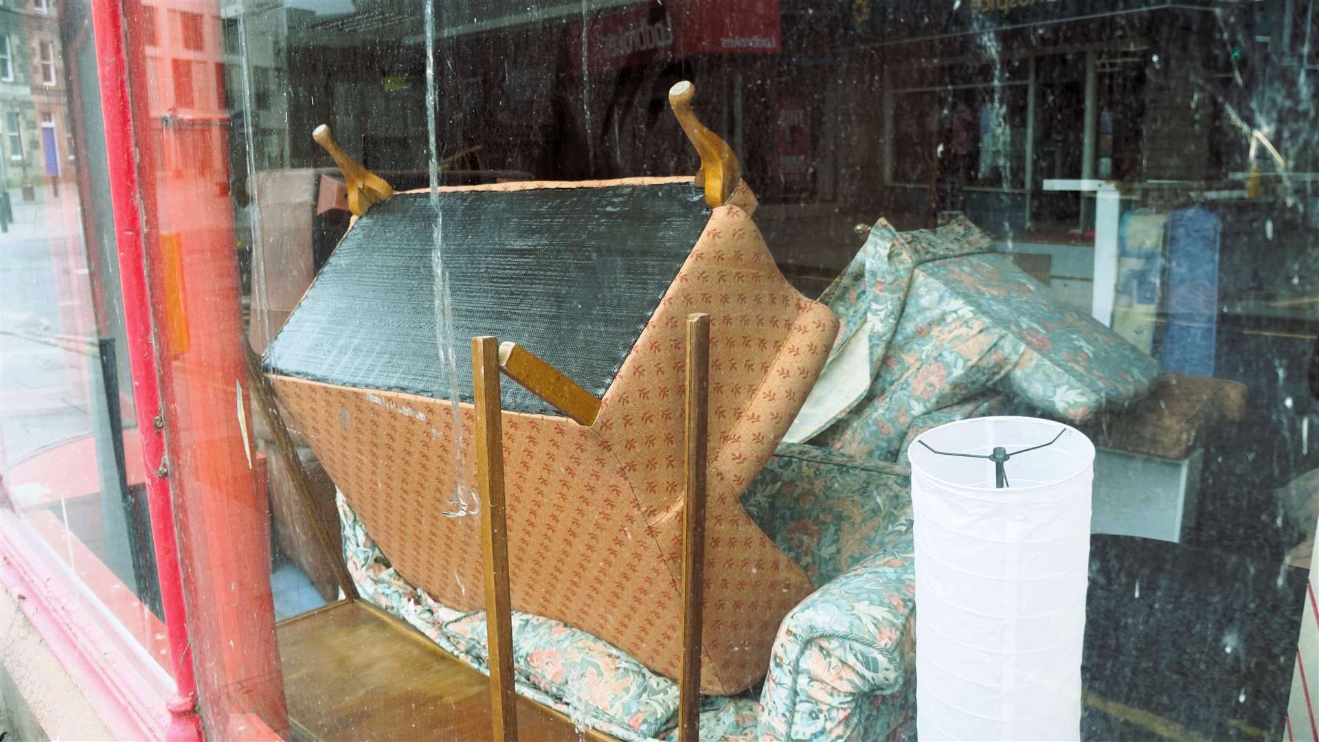 Posters in windows like this in Wick town centre would help hide the unsightly mess inside. Picture: DGS