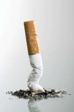 Motorists are being asked to stub out smoking in the car when driving children.