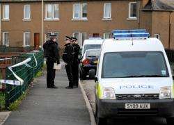 Police investigate the incident at Rosehaugh Road, Inverness.