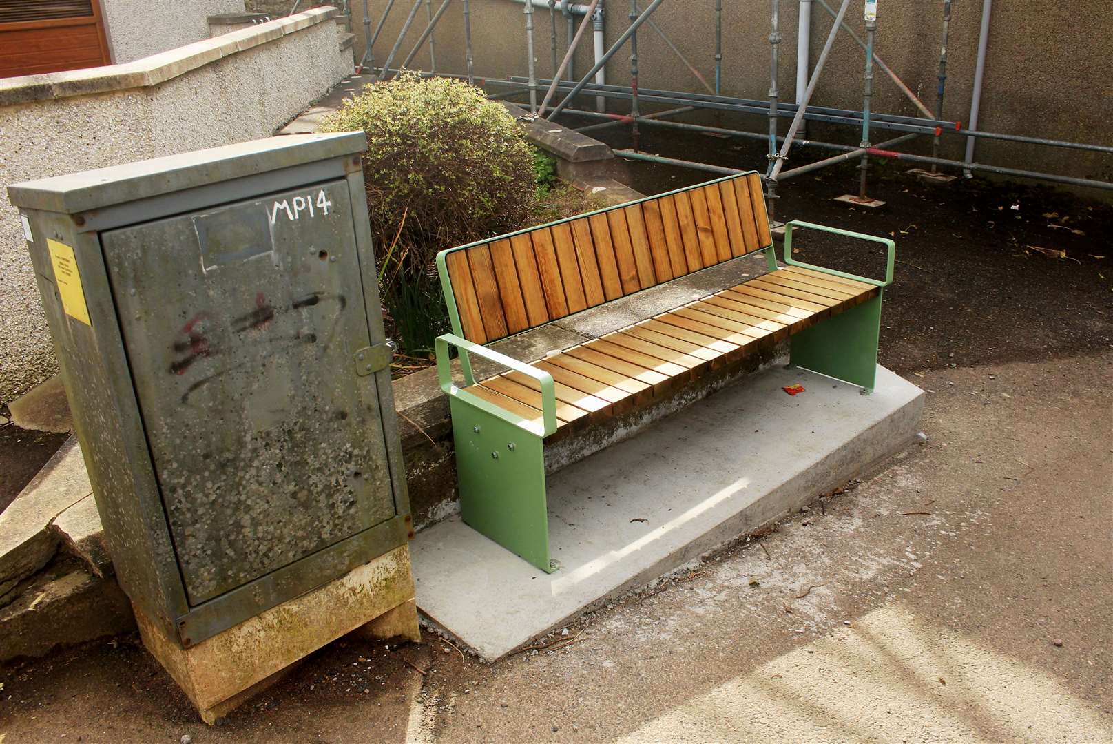 A bench has been provided at the top of Tolbooth Lane. Picture: Alan Hendry