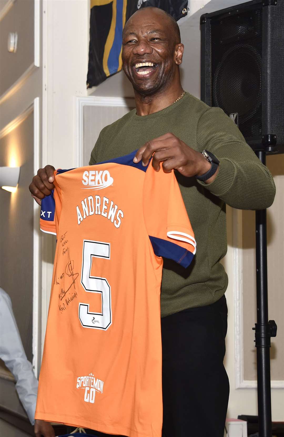 Marvin with one of his shirts. Picture: Mel Roger