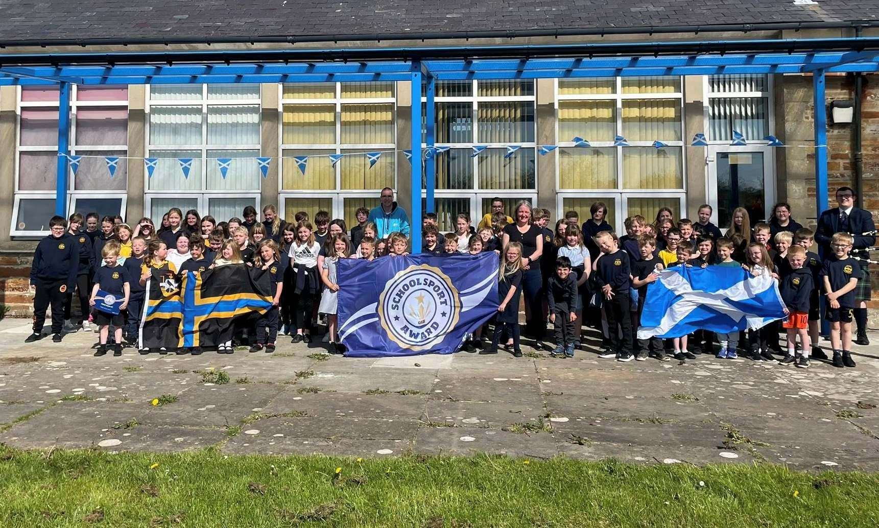 At Halkirk Primary the school community was also out in force to celebrate their award win.