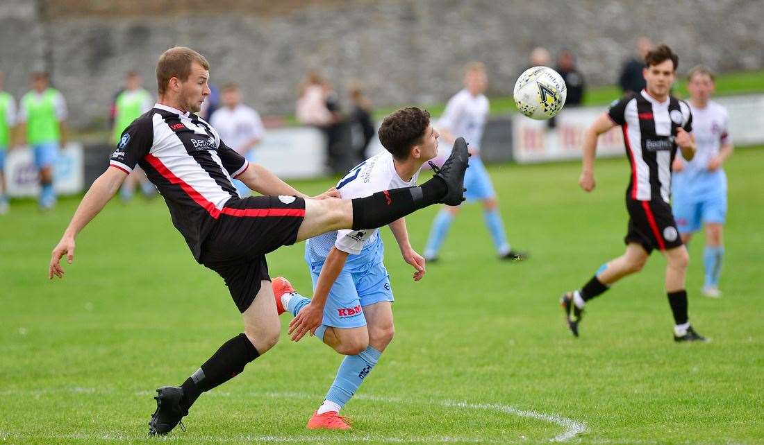 Wick Academy went down to a 5-1 defeat to Turriff United. Picture: Mel Roger.