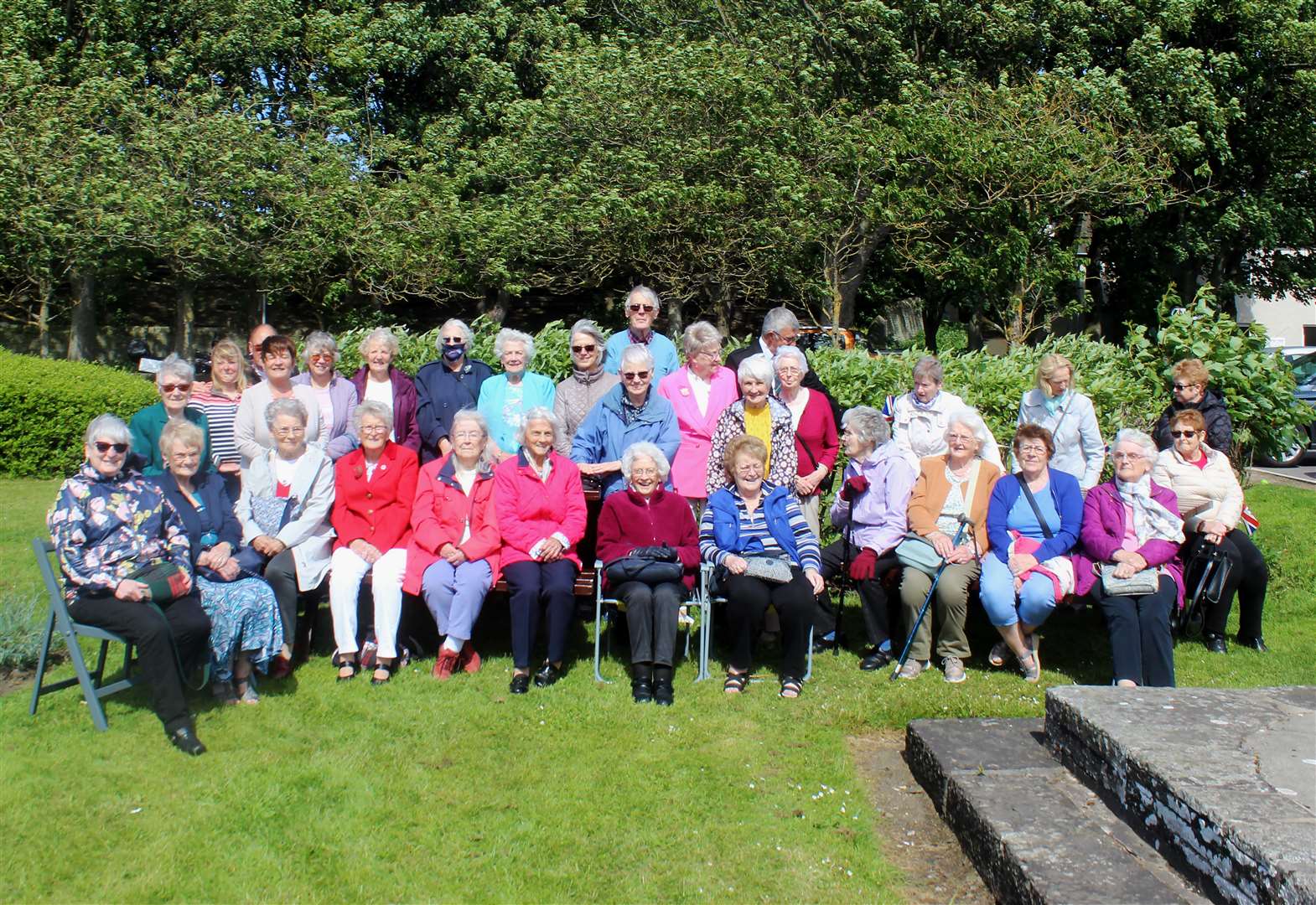 Wick and District Gardening Club members at the riverside for the tree-planting ceremony last Friday.