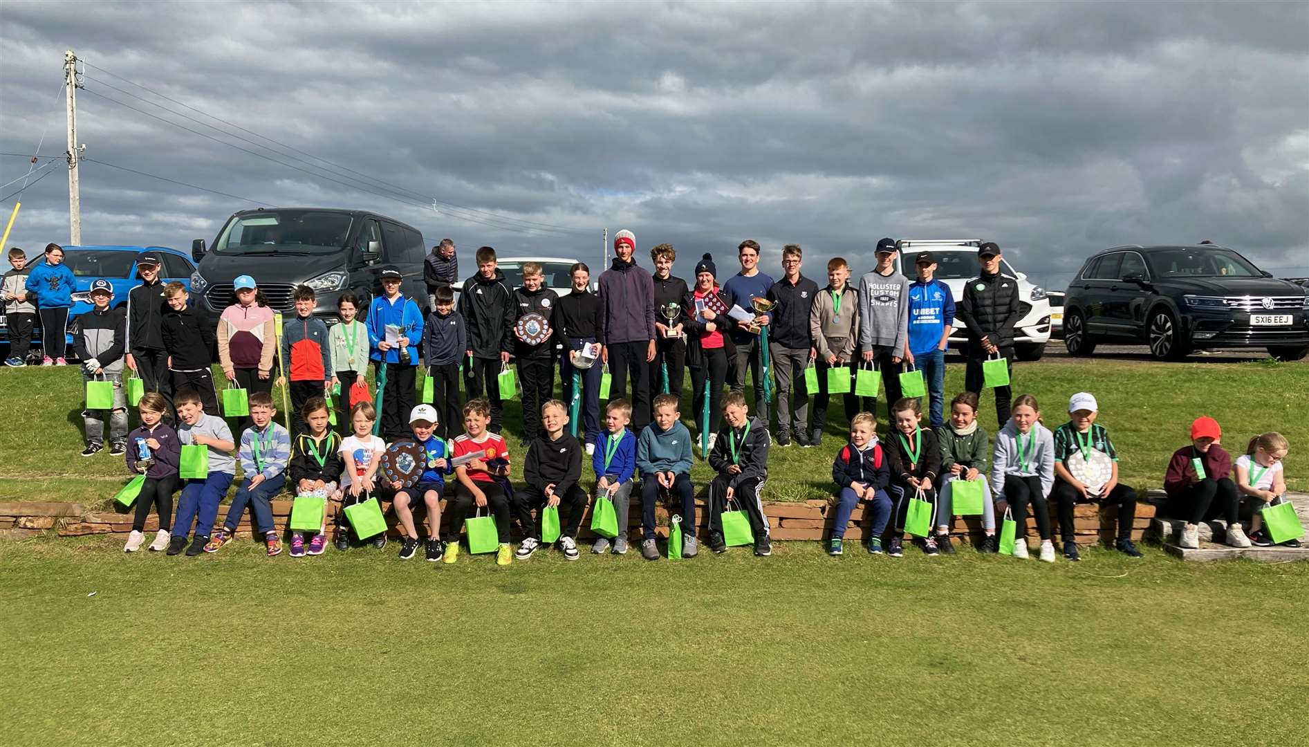 Youngsters who took part in various categories in the Reay Golf Club Junior Open.