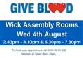 Please give blood in Wick 