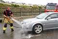 Charity power wash at Wick fire station