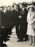 Prince Philip and the Queen along with Wick Provost William Dunnett. Picture courtesy of Anne Dunnett