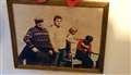Charlie McPhee's family pictures on the wall of his house. Picture: DGS