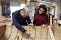 Duke and Duchess of Cornwall learn about boat restoration during trip to county