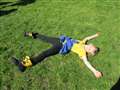 One of the P4 learners takes a well-earned rest!
